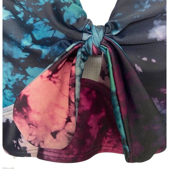 Torrid Womens Wireless Flutter Sleeve Bikini Top Size 2XL Tie Dye Keyhole Beach - Picture 3 of 12